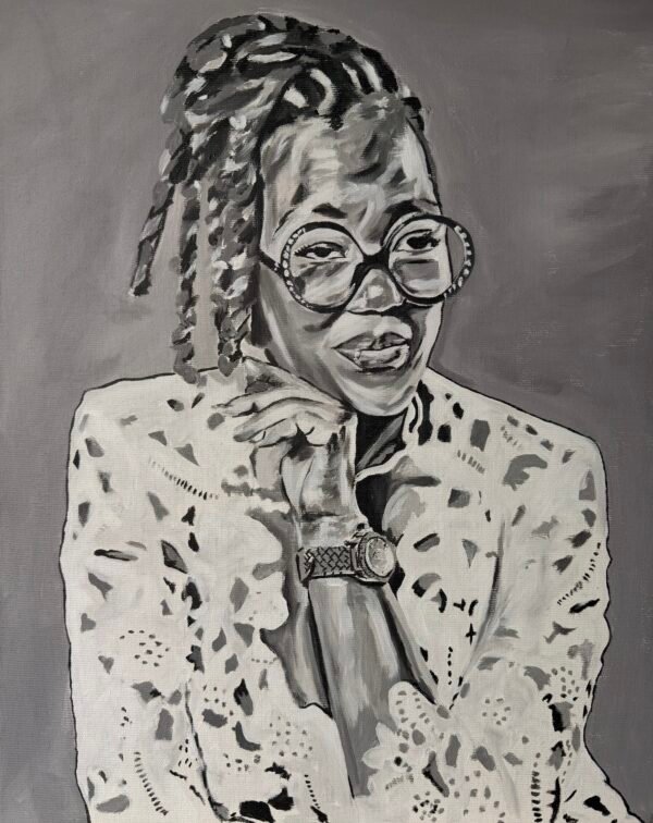 portrait sur commande acrylique